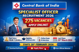 Central Bank of India Recruitment 2026