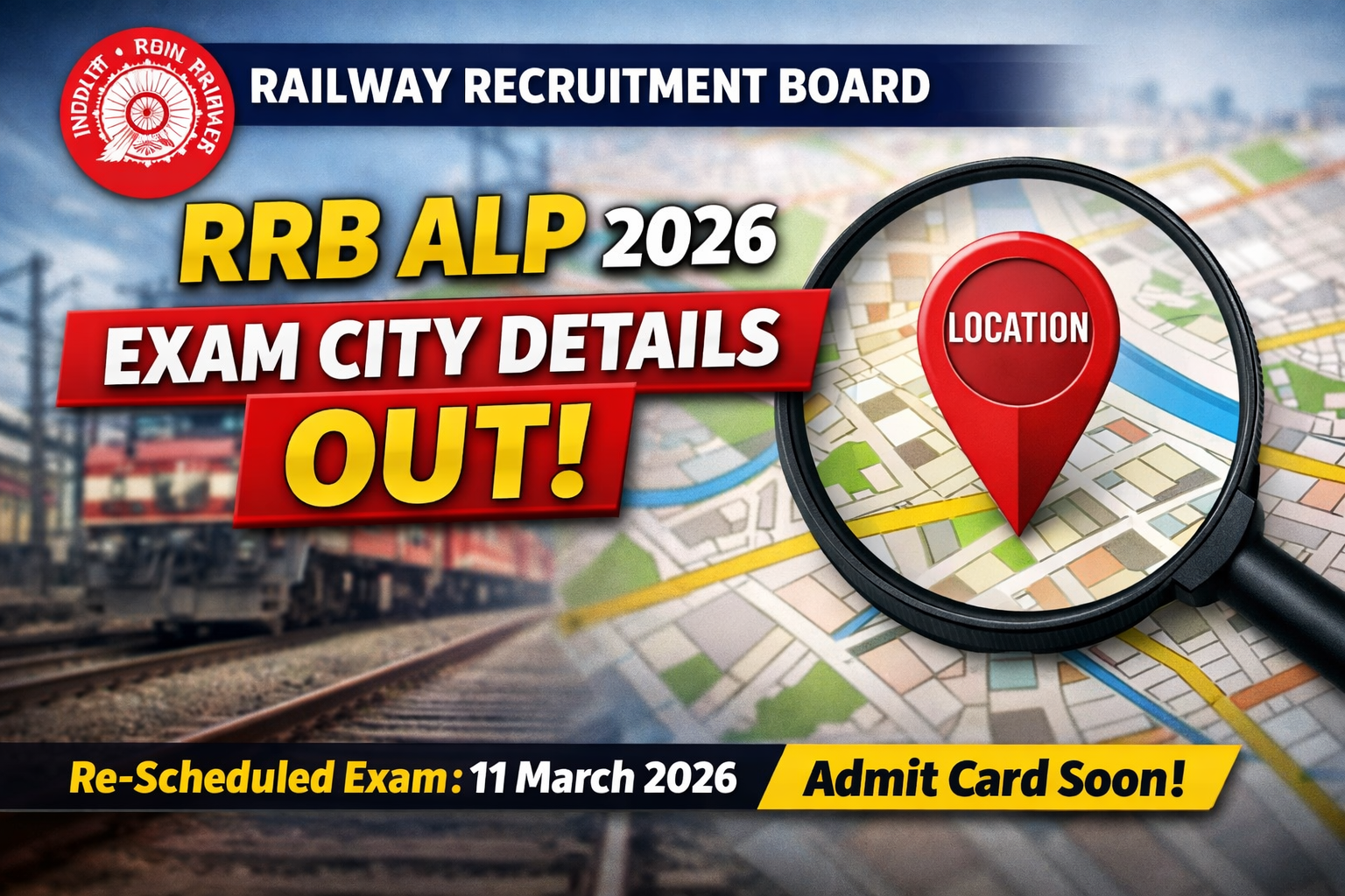 RRB ALP Exam City Details 2026